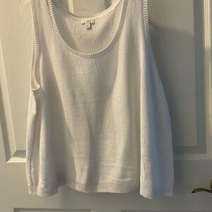 J. Jill White Knit Tank Top